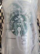 50 Starbucks Ice Grande 16 oz clear plastic cup New in sealed bag. picture