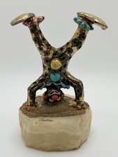 Ron Lee Cast Iron PINKY UPSIDE DOWN CLOWN Sculpture Figurine 24K Gold Plated ‘88 picture