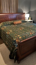 Vtg 5th Avenue Designs Trafalgar King Coverlet Chinoiserie Dragon & Phesant picture