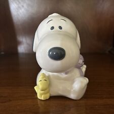 Hallmark Retro Baby Snoopy, Woodstock and Teddy Bear Ceramic Piggy Bank 6