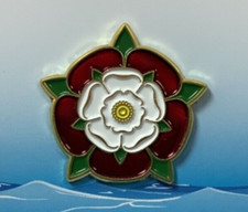 Tudor Rose Enamelled Metal Pin Badge (W) picture