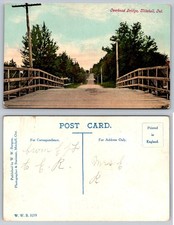 Overhead Bridge Mitchell Ontario Canada W.W. Burgess Postcard c1910s picture