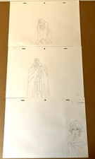 3x Castlevania 2017 Original Production Drawing Alucard Dracula Sypha Pencil cel picture