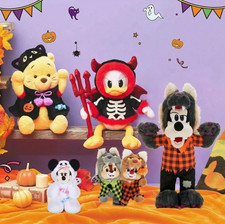 Authentic Disney Store 2026 Halloween Mickey and Friends Pooh Plush Keychain New picture