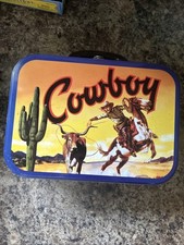 Vintage 1999 Happy Trails Cowboy Collectible Lunchbox by Accoutrements picture