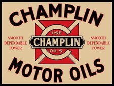 Champlin Motor Oil - For Smooth Dependable Power New Metal Sign: 9x12