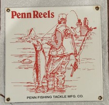 VINTAGE PENNSYLVANIA REELS GASOLINE PORCELAIN SERVICE STATION PUMP PLATE SIGN picture
