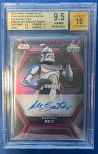 2022 Topps Chrome Black Star Wars Red Refractor Auto /5 Captain Rex BGS 9.5 Dee picture