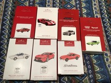 8 Hallmark Christmas Car Ornaments Datsun Z,Super Bee, Mustang+New in Boxes picture