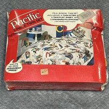 Vintage Twin Sheet Set Mickey Goofy Donald Walt Disney Pacific 3pc New Old Stock picture
