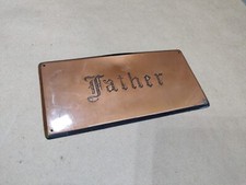Victor Casket Hardware Vintage Copper Metal Sign,