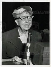 1959 Press Photo Eleanor Roosevelt appeared before Senate Labor Subcommittee, DC picture