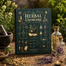 The Herbal Grimoire Plants Potions Herbalism Magic Rituals Witchcraft A5 Book π picture