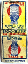 1930s Emerson's Bromo-Seltzer Matchbook Vintage Headache Medicine Medical picture