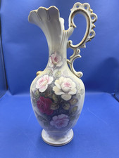 Antique Nippon Hand Painted Porcelain Ewer Pitcher Vase Japan pre-1921 999 picture