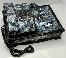 Vintage 1980’s Goldstar Korean Land Line Phone Mother Of Pearl Telephone Drawer picture