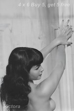 BETTIE PAGE 4x6 Publicity Photo 1950s Pin-Up Queen Vintage Glamour Portrait Art picture