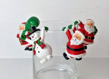 Vintage Christmas Resin Hanging Santa one santa flawed broken hat picture