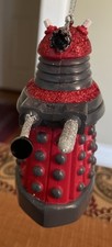 New Kurt Adler Doctor Who Dalek Blow Mold Glitter Christmas Hanging Ornament 4” picture