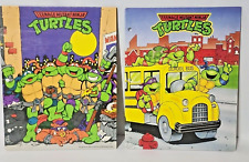 Two VTG 1992 Teenage Mutant Ninja Turtles Two Pocket Three Hole Folders picture