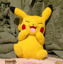 WCT Pokémon Pikachu Plush Stuffed Animal Toy w/ Tag Yellow Black Red Brown picture