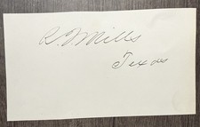 Signed Roger Q. Mills US Senator Civil War Colonel Texas Infantry picture