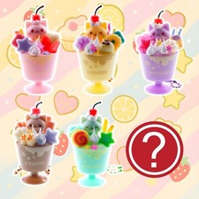 Pastel Kawaii Cat Gashapon Keychain Japanese Food Charm 1 Random Trinket Figure picture