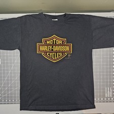 Vintage Harley Davidson Tshirt Large Black 80s Holoubek Grunge Biker Streetwear  picture