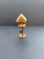 Peint Main Limoges France Trinket Box Bird House On Stand Signed PM #40 picture