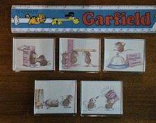 Vintage (1991) Jarecki House Mouse Magnets. Lot of 5. New/Unused *FREE SHIPPING picture