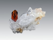 Brookite with Quartz Pakistan 12 Ct 2.5 cm Rare Mineral Specimen picture