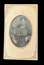 Antique Photo Victorian Era Tintype Portrait Circa 1890s Old Lady picture