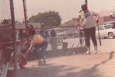 BACKSTOP ABSTRACT Baseball Moment FOUND PHOTOGRAPH Snapshot VINTAGE Girl 811 34 picture