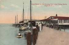 Vintage Postcard: Anglesea, NJ Boats Ready to Leave For Fishing Banks A 5326 picture