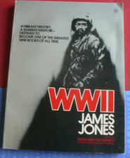 WWII James Jones,Vibrant History-Searing Memoir, LG PB 1976 graphics,sketches + picture