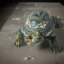Jon Stuart Anderson JSA Fimo Creations Turtle 2008 Signed Polymer Clay Handmade picture
