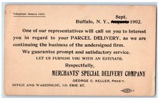 1902 Merchant's Special Delivery Company Letter Buffalo New York NY Postcard picture