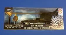 Jada Hollywood Rides Supernatural 1967 Chevy Impala w/ Dean Figure Black 8+ picture