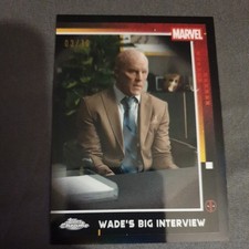 2025 topps chrome deadpool  Wade's Big Interview  Card 55. Black Refractor 3/10 picture