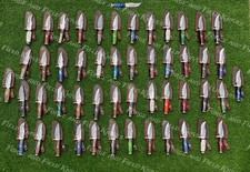 Set of 60 Custom Handmade Damascus Steel 6