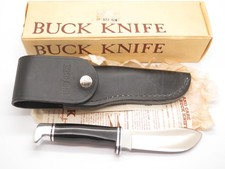Vtg 1973-80 Buck 103 Skinner 3 Three Liner Fixed Blade Hunting Knife & Box picture