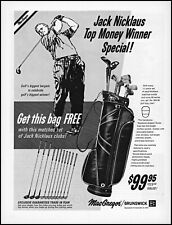 1966 Jack Nicklaus art MacGregor Jack Nicklaus golf clubs bag retro print ad L33 picture