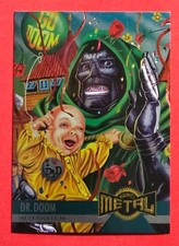 Vintage Fleer 1995 Marvel Metal Dr. Doom Alternate M Trading Card # 128 picture