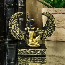 Egyptian Goddess Of Justice Maat With Open Wings Dollhouse Miniature Statue picture