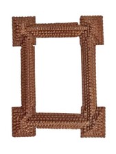 Antique Tramp Art Picture Frame, Black Forest, Original 19th Century (#19351) picture