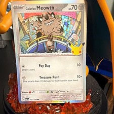 Nintendo Pokémon TCG Galarian Meowth 101/128 ENG 30th Anniv Common 70 HP picture