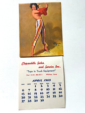 April 1969 Dipsy Doodles Pinup Girl Calendar Elvgren Woman Getting Undressed picture