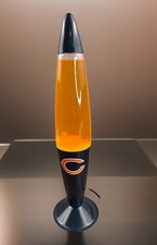 1996 Lava Lite Lamp Light Chicago Bears Navy Lamp Orange Lava Liquid See Pics picture