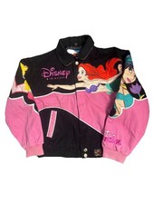 Vintage 2000s JH DESIGN Kids Disney Princess Nascar 500 Racing Jacket Grail M picture