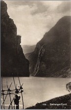 Vintage Geirangerfjord, NORWAY RPPC Real Photo Postcard Fjord View / Unused picture